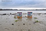 01-12-2021 Breda - Zeewater in blik staat om 12:00 u klaar aan de Asterdplas  in Breda voor de alternatieve nieuwjaarsduik.  Er komt echter niemand opdagen die een duik wil nemen. - Fotokrant